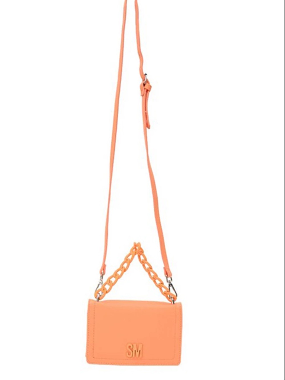 Steve Madden SM Wallet Crossbody Bag Orange Chain Strap Convertible Mini Purse